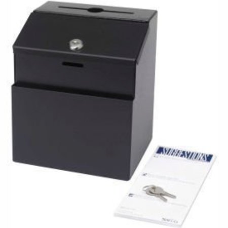 Safco Safco® Products Steel Suggestion Box, Black 4232BL